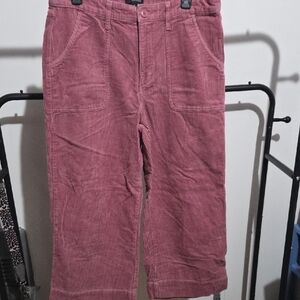 a.n.a Women's Corduroy Cropped Pants - Pink
